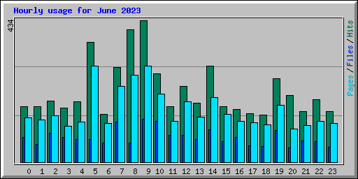 Hourly usage for June 2023