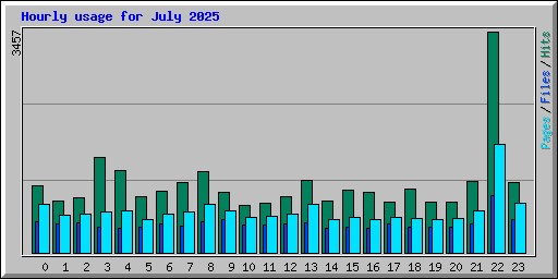Hourly usage for July 2025