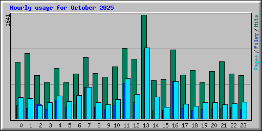 Hourly usage for October 2025